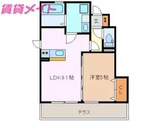 アルバグランデ西条 A棟【1階】の間取り