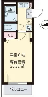 シャトル聖 調布【1階】の間取り