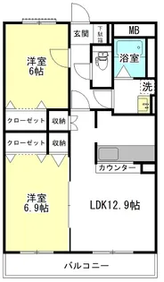 ルーナマンション【2階】の間取り