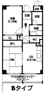 プロスペール玉津【4階】の間取り