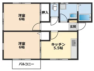 サンマリン【2階】の間取り