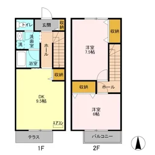 レピュート岡部Bの間取り