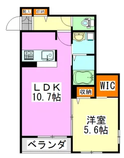 サンライズ船橋884【2階】の間取り