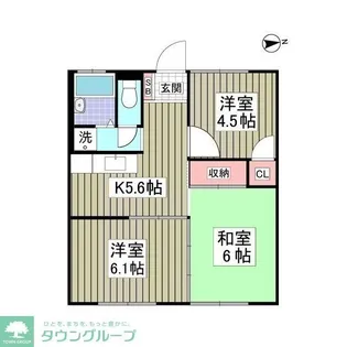下佐野第2コーポ【1階】の間取り