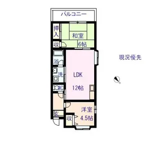 ラポール原田【1階】の間取り