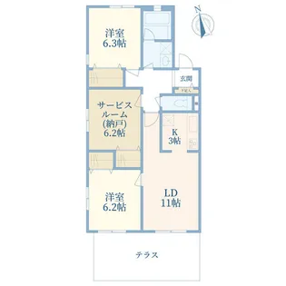 エスパシオ【1階】の間取り
