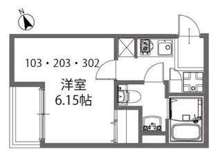 モダンアパートメント高田馬場【3階】の間取り