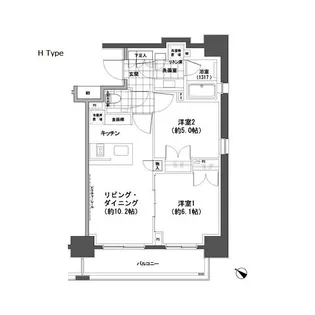 パークハビオ人形町【7階】の間取り