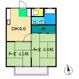 司ハイツ【2階】の間取り