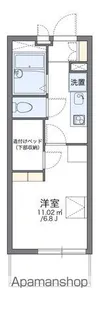 レオパレスローリス八幡【1階】の間取り