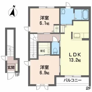 フレンドホープU【2階】の間取り