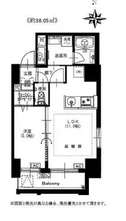 Casa Azabu Le Grand(カーサ麻布 ル・グラン)【5階】の間取り
