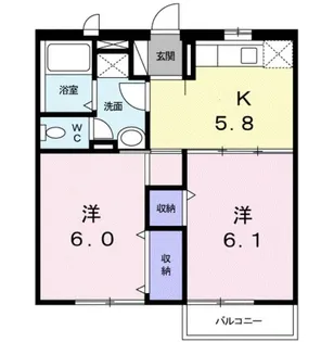 アプリコットKOBORI 2【2階】の間取り