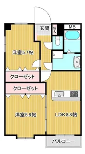 クレスト大善寺【5階】の間取り