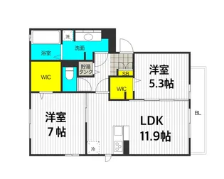 レジェンド深野【2階】の間取り