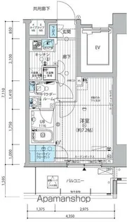 メインステージ三田アーバンスクエア【7階】の間取り