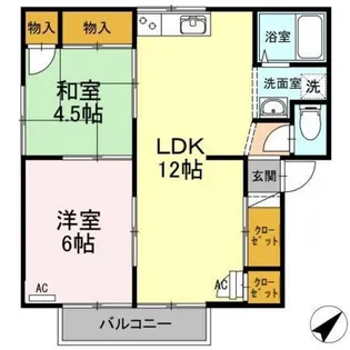フォルム利松 B棟【1階】の間取り