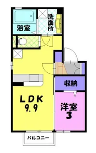 クラージュ A【1階】の間取り