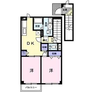 フェアリーハウスB【1階】の間取り