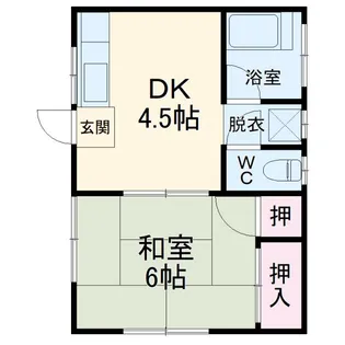 宮島ハイツ【1階】の間取り