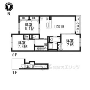 ドゥ・パルタージュ【2階】の間取り