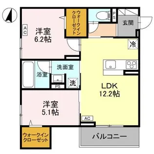 U-TORISIA簗瀬【3階】の間取り