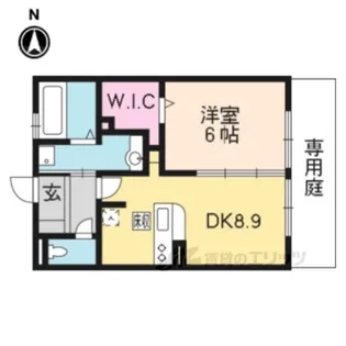 レジデンス大津畑【1階】の間取り