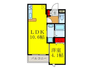 プリエール吹田泉町参番館【3階】の間取り