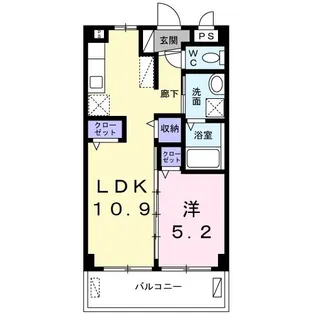エヌズ ヴィラ レグルス【6階】の間取り