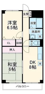 ドムール鶴間【1階】の間取り