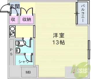 ネオアージュ神戸元町【3階】の間取り