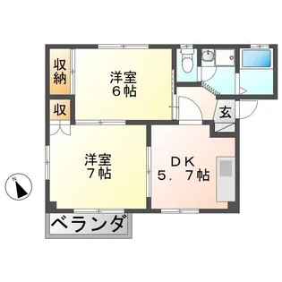 ハイツベアー【2階】の間取り