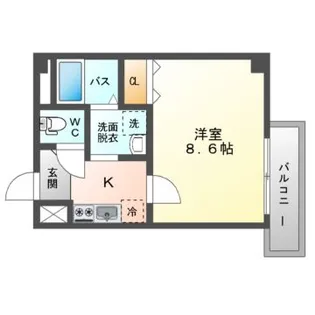 アヴェーレ早苗町【8階】の間取り