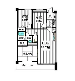 ロイヤルコートときわ台【5階】の間取り
