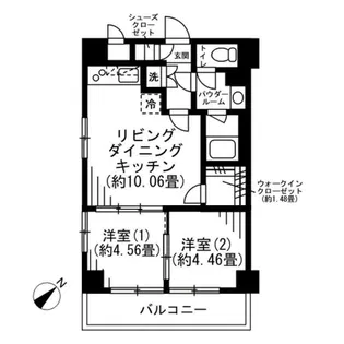 三敬中洲マンション【6階】の間取り