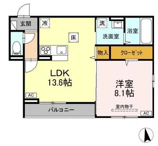 カーサ セレッソ【2階】の間取り