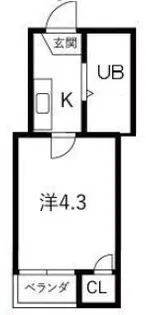 ハセロイヤル南住吉【5階】の間取り