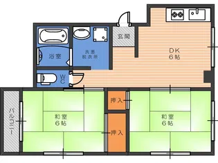 サンハイツ【4階】の間取り