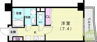 神戸アスタカレッジハイツ【4階】の間取り