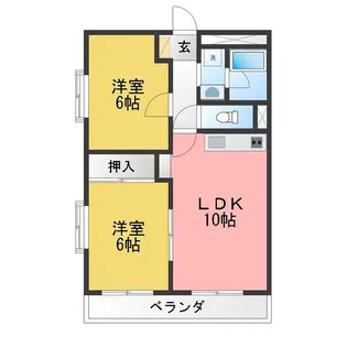 浦安タウンハウス【2階】の間取り