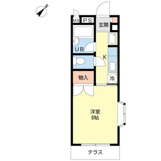 ベルガーネットB【1階】の間取り