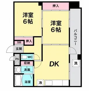 楠青山ハイツ【7階】の間取り