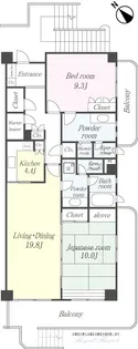 山京軽井沢追分荘【2階】の間取り
