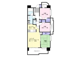 ローヤルシティ保木間【2階】の間取り