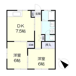 レジデンスオグラ【1階】の間取り