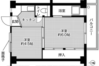 ビレッジハウス安積 2号棟【1階】の間取り