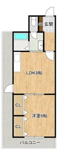 第1加島マンション【3階】の間取り