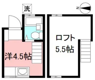 日の出ハイツ【2階】の間取り