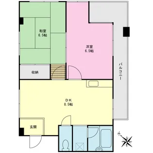 エクシヴ北久里浜【3階】の間取り