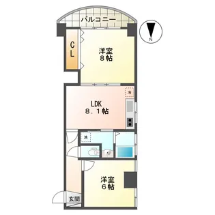 長崎県長崎市坂本1【マンション】の間取り